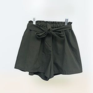 Green paper bag shorts